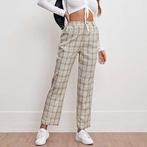 NWT Plaid Work Pants